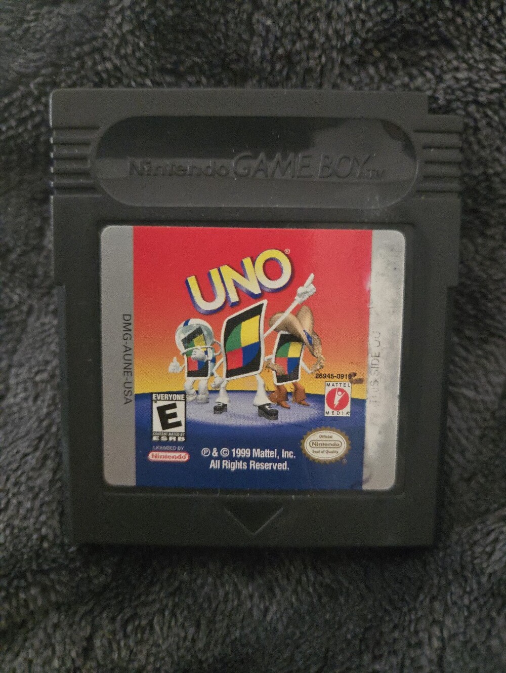 Nintendo Game Boy UNO Game Cartridge - Black